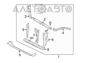 TV radiator panel assembly Subaru Forester 14-18 SJ