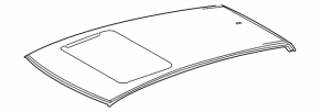 Metal roof Lexus NX200t NX300 NX300h 15-21 under the hatch, under the rails