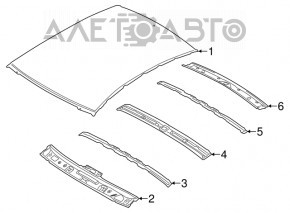 Metal roof Hyundai Elantra UD 11-16 without hatch, butt, sawed off
