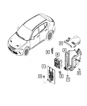 Jeep Compass 17-side fuse box cover