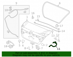 Trunk lid hinge right Honda Insight 19-22