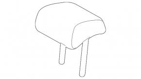 Rear center headrest Toyota Prius 30 10-15 velor, light gray, cleanable