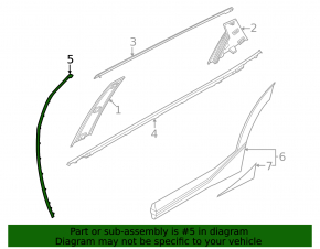 Kia EV6 22-24 front side rear right door seal