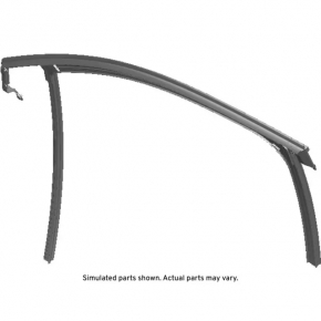Glass seal with upper molding front right Chevrolet Equinox 18-