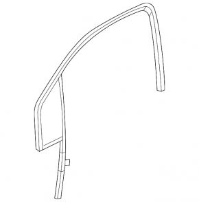 Glass seal with upper molding front right Chevrolet Equinox 18-
