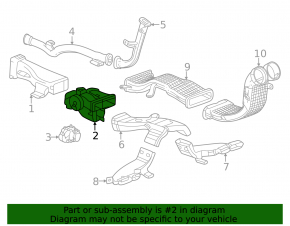 Heater air duct with damper Chevrolet Equinox EV 24-26 without actuator