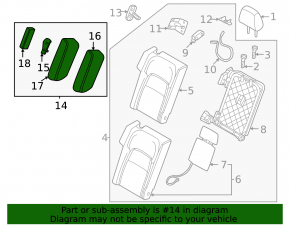 Right rear seat side panel with airbag for Nissan Ariya 23-25, black leatherette
