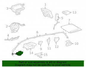 Airbag sensor front right Toyota Sienna 17-18