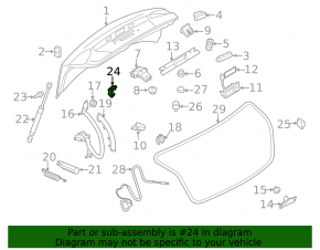 Left Trunk Lid Hinge Fastening Trim Audi A4 B8 08-16 Sedan