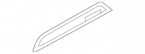 Right dashboard trim panel for Audi Q5 8R 13-17, walnut root wood, glossy, quattro, scratches, cracked