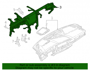 Under-torpedo pipe reinforcement Audi A4 B9 17-25