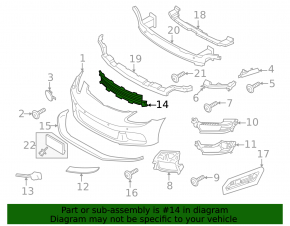 Porsche Panamera 22-23 front bumper lower grille black, no night vision