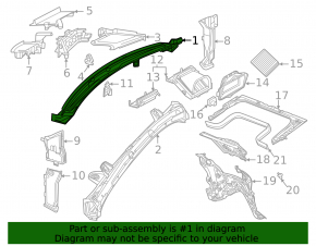 Windscreen wiper grille plastic central Mercedes W167 GLE 350 450 20-23 broken