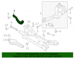 Upper rear left arm Ford C-max MK2 13-18 rusty