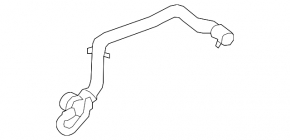 Lower cooling hose for Ford Escape MK3 13-19 2.5 with quick release