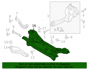 Rusty Ford C-Max MK2 13-18 rear subframe