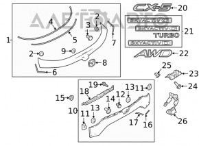 Rear view camera Mazda CX-5 17-18