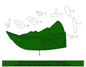 Outer wing light right Land Rover Range Rover Evoque 12-15