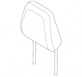 Front right headrest for Ford Escape MK4 2023-2026, black fabric, white stitching