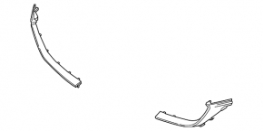 Right chrome molding for the radiator grille Mazda CX-9 16-23 Signature, for the podium