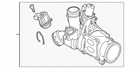 Turbine assembly with manifold VW Passat b8 16-19 USA 1.8T, 2.0T 101k