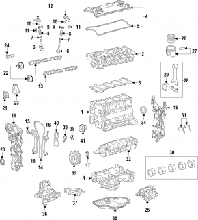 Rocker Toyota Camry v70 18- 2.5 A25A-FKS set 16 pcs