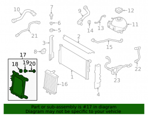 Additional Radiator Bracket BMW F30 12-16 N20