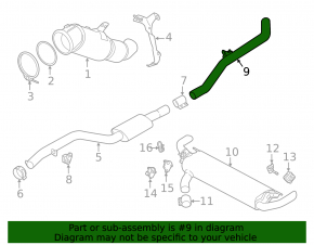 Exhaust line middle part BMW X5 G05 19-23 3.0T