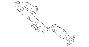 Nissan Pathfinder 13-20 exhaust pipe catalyst sawed off