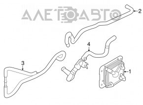 Oil cooler for automatic transmission Nissan Rogue 16-20 2.5 Korea