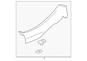 Door sill trim rear right Chevrolet Malibu 13-15 black, scratches