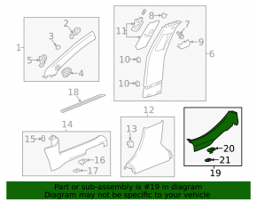 Door sill trim rear right Chevrolet Malibu 13-15 black, scratches