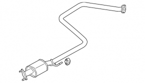 Exhaust line middle part Kia Niro 17-22 HEV, PHEV