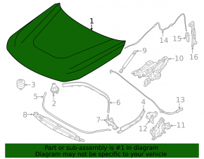 Bare hood of BMW 2 G42 22-26