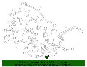 Lower right cooling hose for Audi E-Tron 19-23