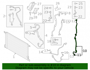 Audi E-Tron 19-23 long air conditioner dryer-heater hose