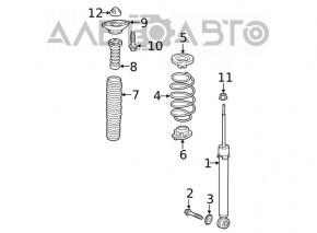 Rear shock absorber support left Honda Civic X FC 16-21