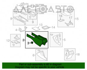 Console central armrest Toyota Camry v40 gray