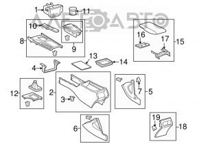 Console central armrest Toyota Camry v40 gray