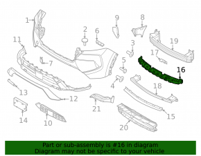 Nissan Rogue 24-26 JP built front bumper upper absorber