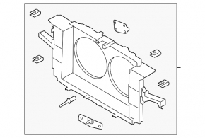 TV panel radiator Infiniti G25 G35 G37 4d 06-14