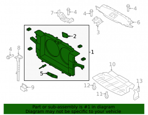 TV panel radiator Infiniti G25 G35 G37 4d 06-14