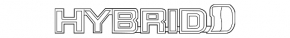 Emblem inscription "HYBRID" trunk door Toyota Prius 50 19-22