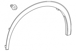 Front left fender arch trim for Lexus RX 23-26 Canada built