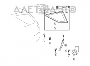 Mudguard rear left Lexus RX300 98-03 dented