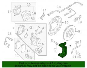 Rear right caliper bracket Audi Q5 80A 18-24