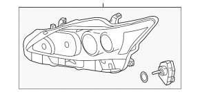 Left front headlight assembly for Lexus CT200h 14-16 LED