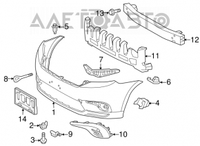 Right fog light plug Toyota Highlander 11-13