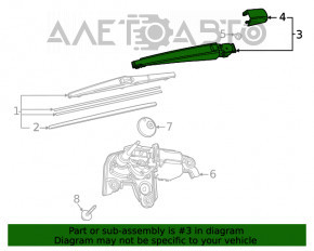 Rear wiper arm Toyota Highlander 20-