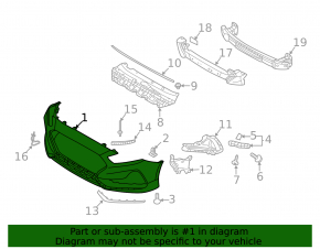 Front bumper bare Hyundai Sonata 18-19 hybrid